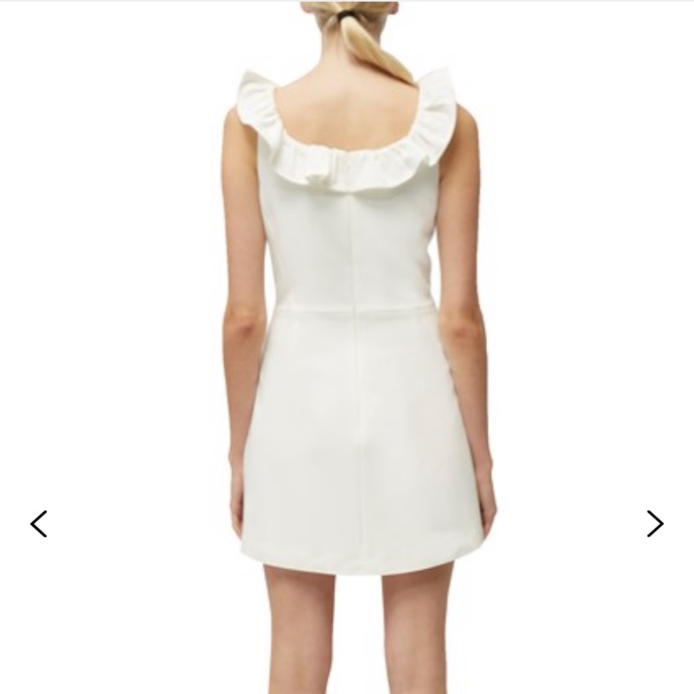 FRENCH CONNECTION SUMMER WHITE RUFFLE DRESS - Picture 3 of 8